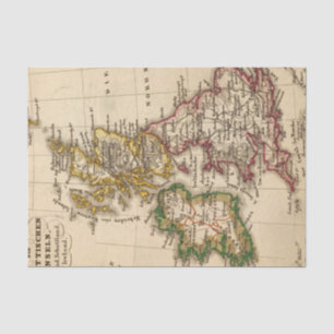 British Isles Map Tissue Paper