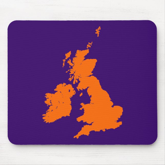 British Isles - Orange on Dark Violet Mouse Pad (Front)