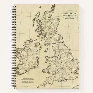 British Isles outline map Notebook