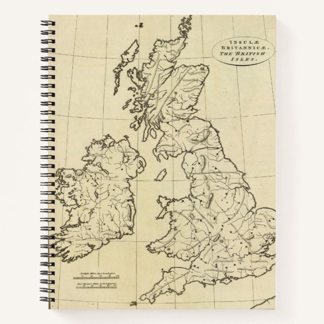 British Isles outline map Notebook (Front)