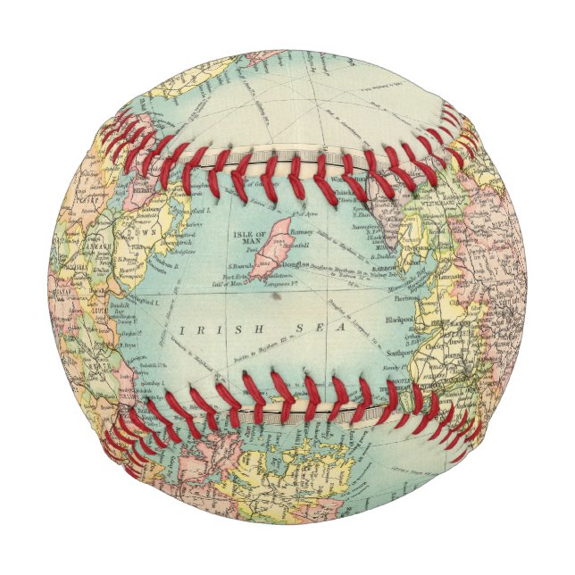 British Isles political map Baseball (Front)