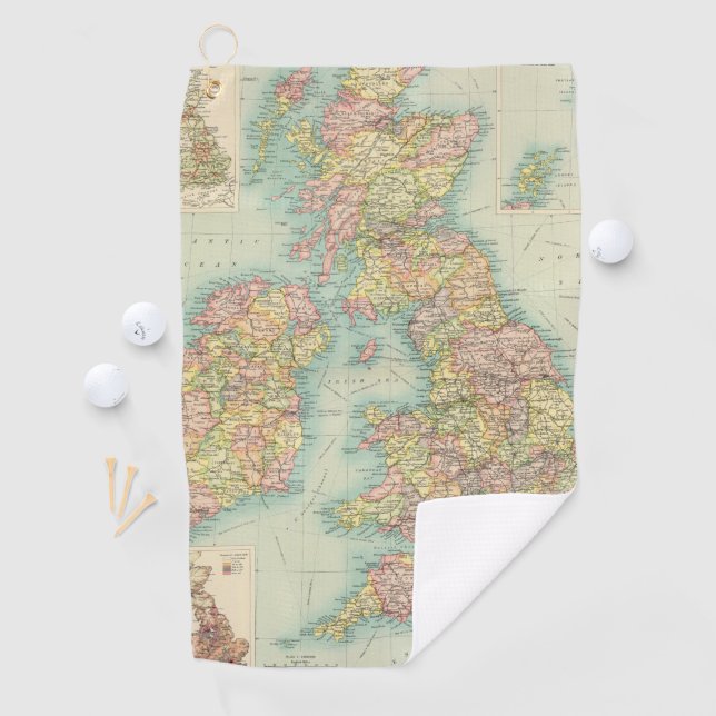 British Isles political map Golf Towel (InSitu)