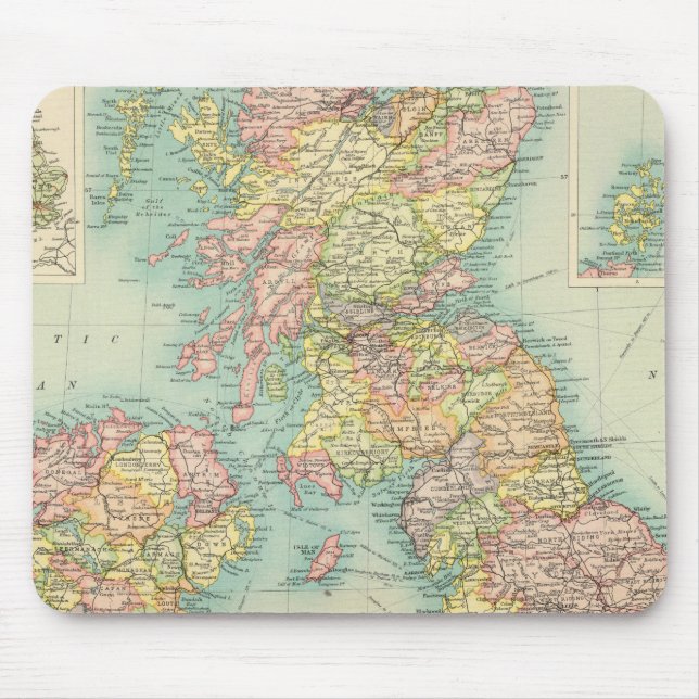 British Isles political map Mouse Pad (Front)