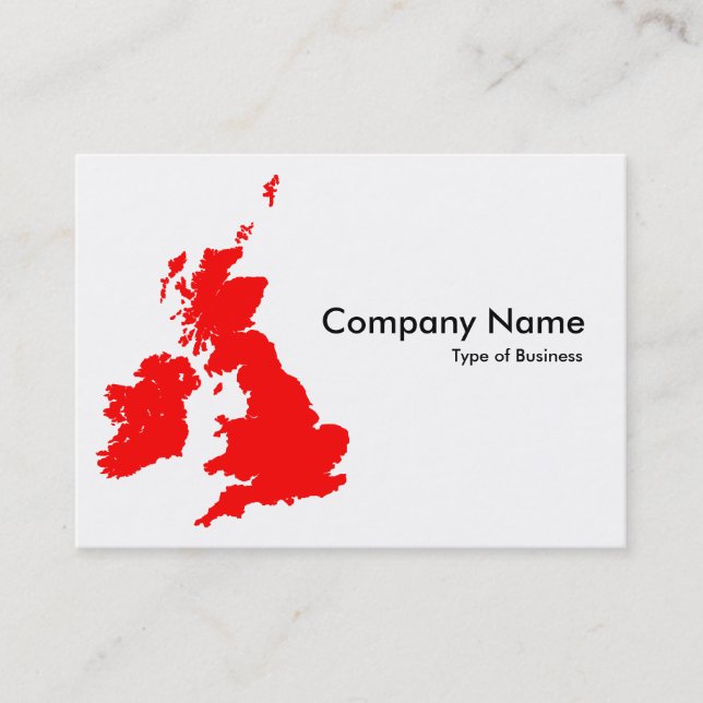 British Isles - Red Business Card (Front)