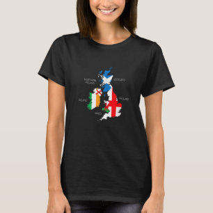 British Isles Sea Ireland Scotland Wales England M T-Shirt