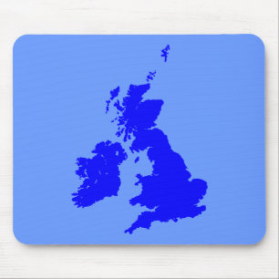 British Isles - Shades of Blue Mouse Pad