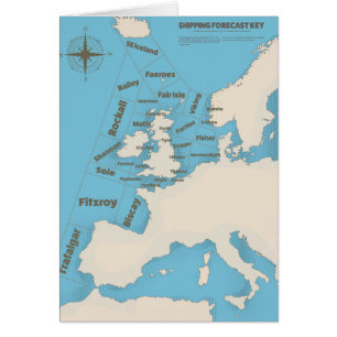 British Isles Shipping Forecast in colour