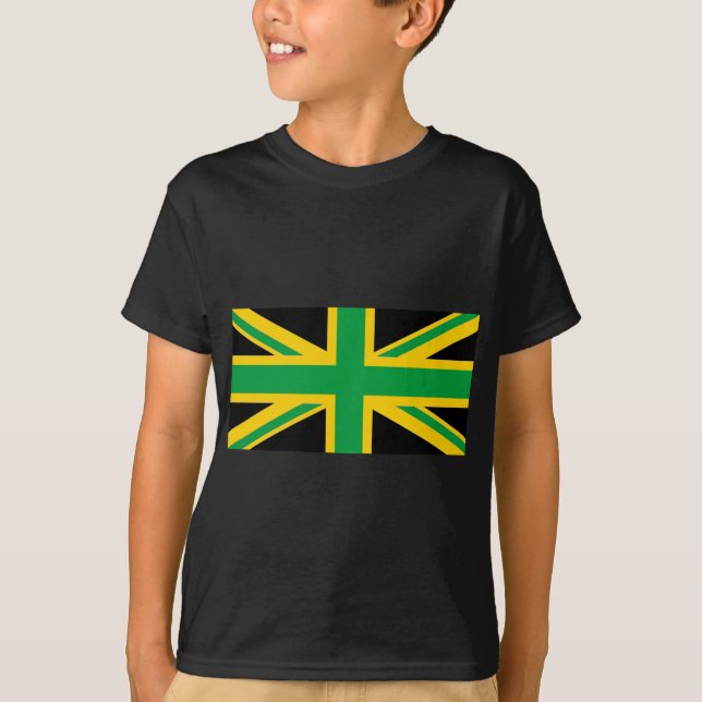 British - Jamaican Union Jack T-Shirt (Front)