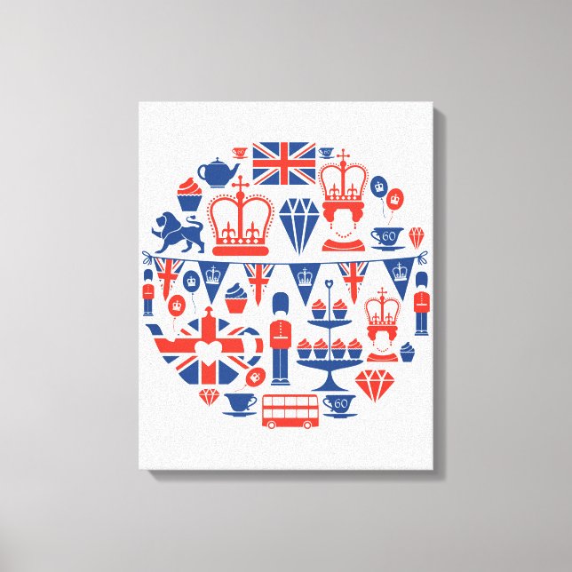 British Jubilee Icons Canvas Print (Front)