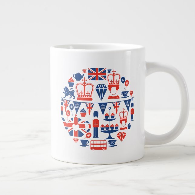 British Jubilee Icons Large Coffee Mug (Right)