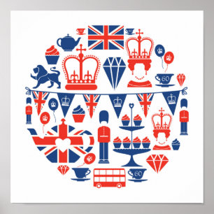 British Jubilee Icons Poster