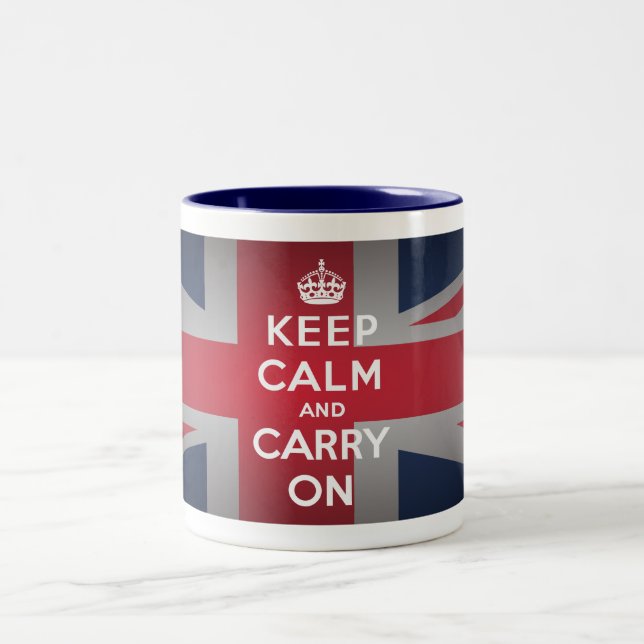 British Keep Calm Carry British Coffee Mug Cup (Center)