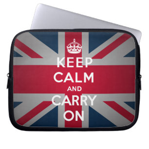 British Keep Calm Carry Laptop Protective Case