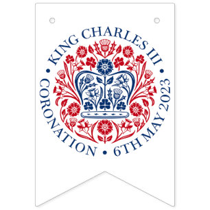British King III Charles Memorabilia Coronation Bunting