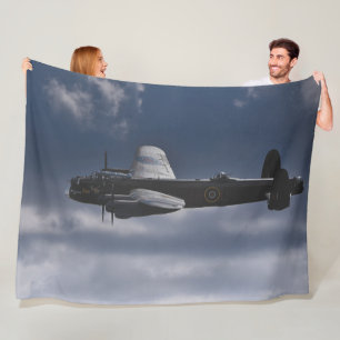 BRITISH LANCASTER BOMBER FLEECE BLANKET