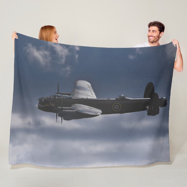 BRITISH LANCASTER BOMBER FLEECE BLANKET (In Situ)