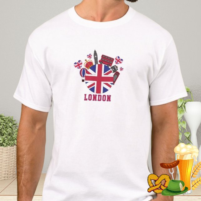 British Landmarks UK Travel London Souvenir Art T-Shirt (Creator Uploaded)
