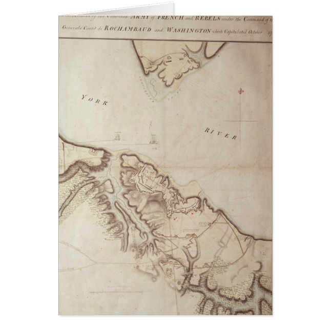 British map of the Siege of Yorktown, 1781 (Front)