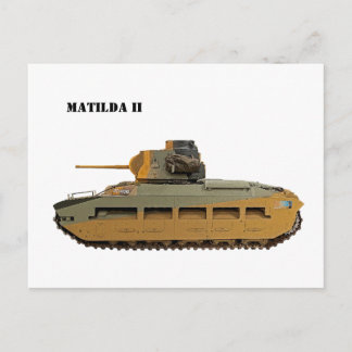 British Matilda II Infantry Tank Postcard