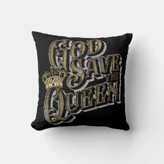 British Monarch Queen Elizabeth God Save The Queen Cushion
