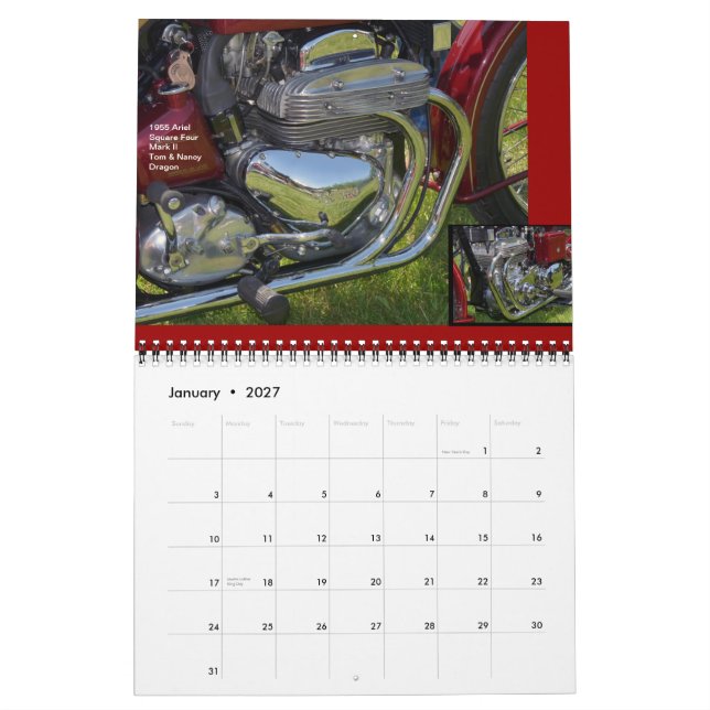 British Motorcycles Calendar (Jan 2027)