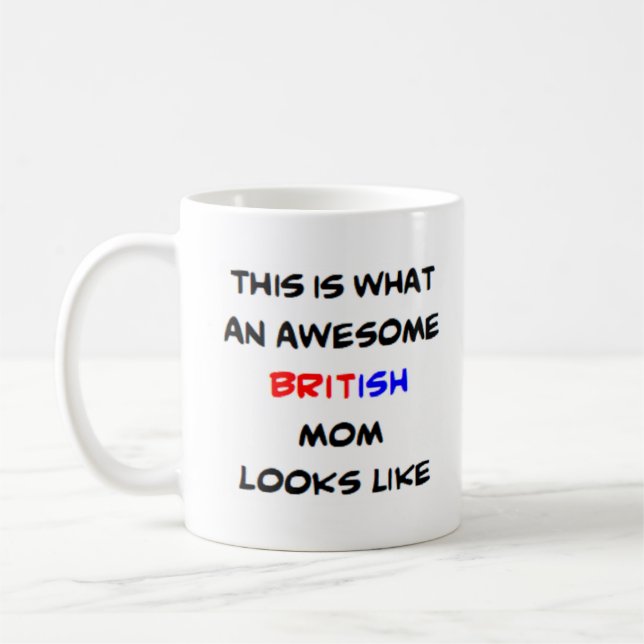 british mum, awesome coffee mug (Left)