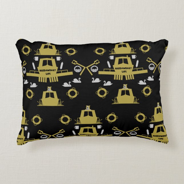 British Narrowboat Gifts Decorative Cushion (Front)