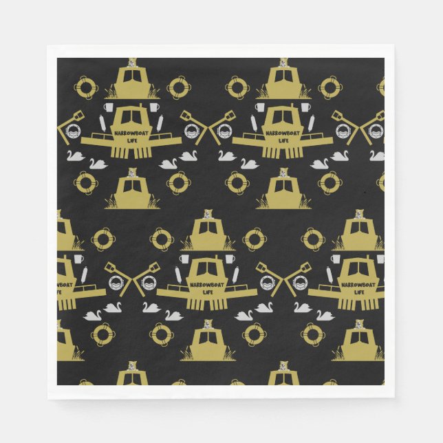 British Narrowboat Gifts Napkin (Front)