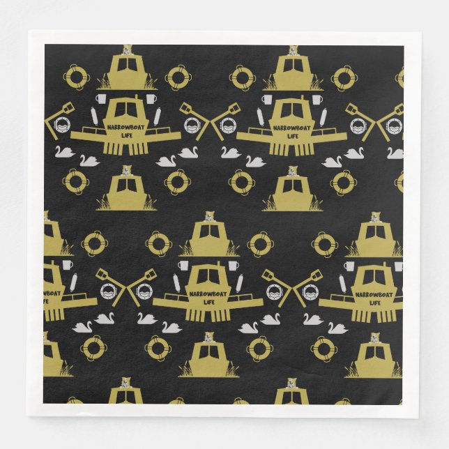 British Narrowboat Gifts Napkin (Front)
