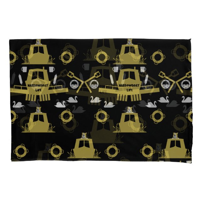 British Narrowboat Gifts Pillowcase (Front-Left)