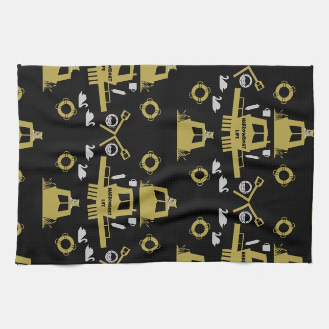 British Narrowboat Gifts Tea Towel (Horizontal)