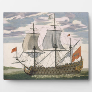 British Navy: a first-rate ship flying the White E Plaque
