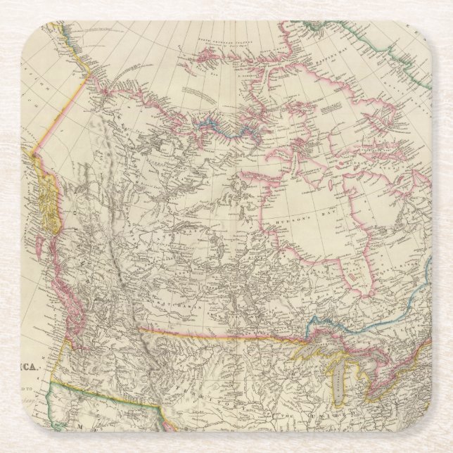 British North America 5 Square Paper Coaster (Front)