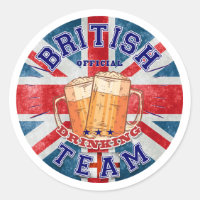 British Official Drinking Team. Funny beer