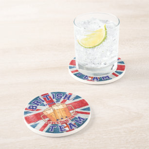British Official Drinking Team. Funny beer Coaster