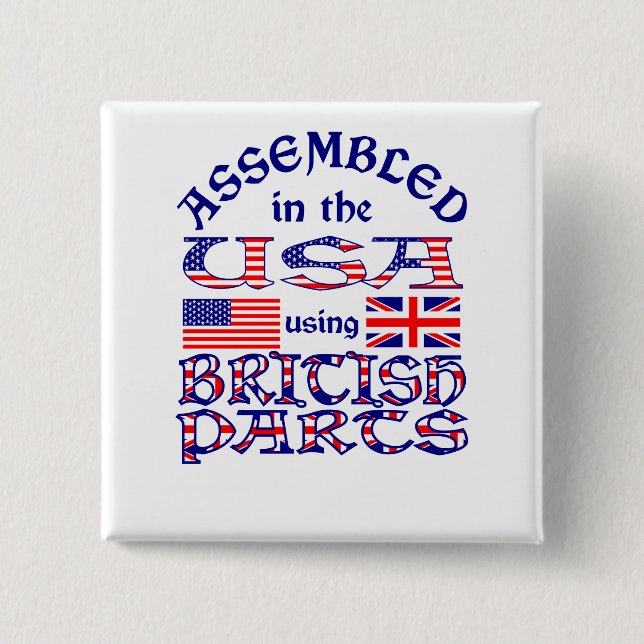 British Parts 15 Cm Square Badge (Front)