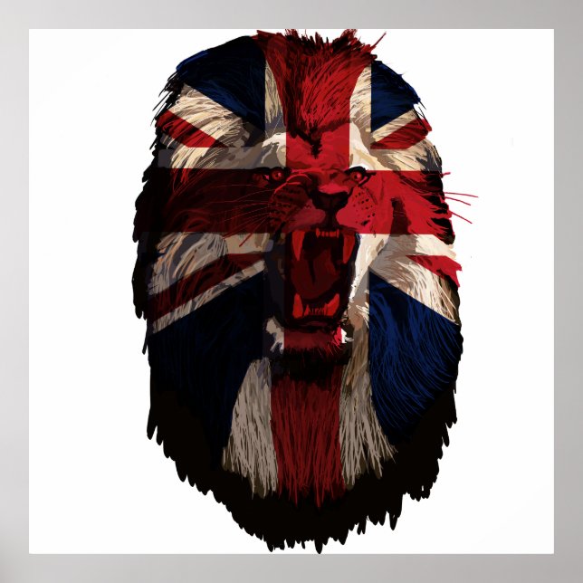 British Patriotic Lion Poster (Front)