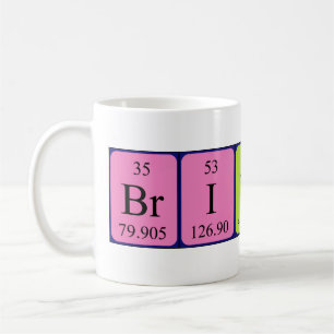 British periodic table patriotic mug