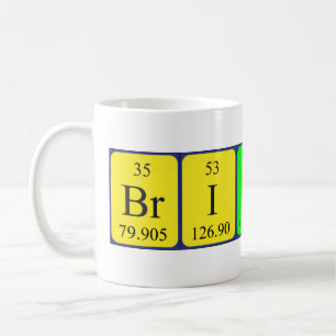 British periodic table patriotic mug