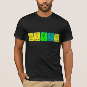British periodic table patriotic shirt