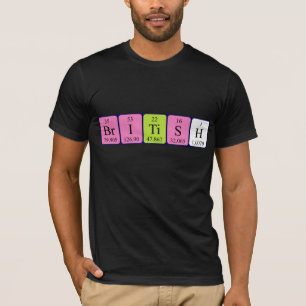 British periodic table patriotic shirt
