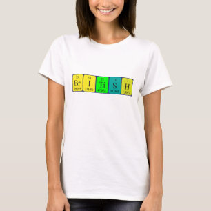 British periodic table patriotic shirt
