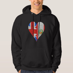 British Peruvian Flag Heart Hoodie