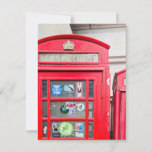 British Phone Box Postcard, London England Postca Postcard