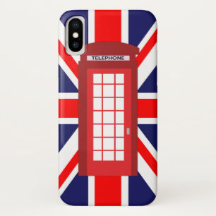 British phone box Union Jack flag Case-Mate iPhone Case