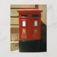 British pillar box postcard