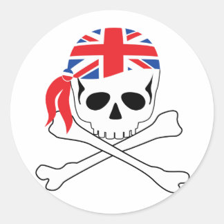British Pirate Classic Round Sticker