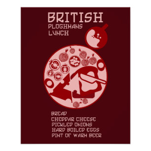 British Ploughman lunch Poster