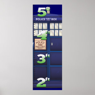 British Police Box Growth Chart. Poster