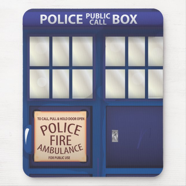 British Police Box Mouse Pad (Front)
